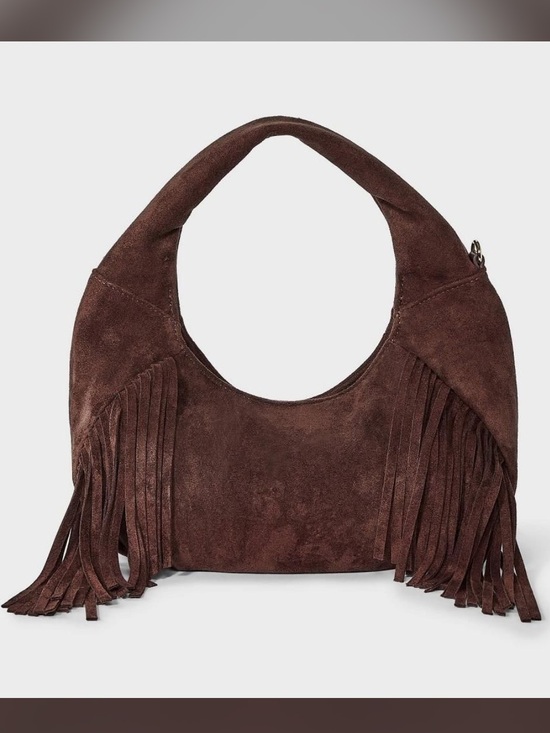Universal Thread Handbags - Soft Fringe Crescent Handbag - Universal Thread™ Brown